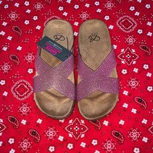 🍀Bobbie Brooks  Purple Criss Cross Slides🍀